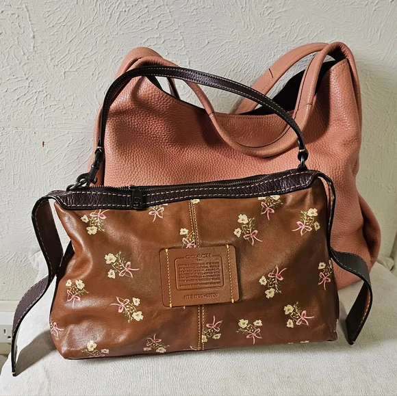 Coach Bandit Hobo 39 in Natural Pebble Leather with in side pochette purse - Picture 6 of 14